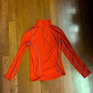 Hot Chillys quarter zip orange thermal outdoor top. Size XS. EUC